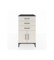 Hyperion Komodin Tek Raflı 3 Çekmeceli 2 Kapaklı 60x44x106 Antrasit-Aytaşı