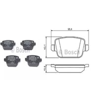 Ford S-Max 2006 Sonrası, Mondeo IV 2007 Sonrası, Kuga 2008 Sonrası, Galaxy III 2006 Sonrası / Volvo S80 II 2006 Sonrası, V70 2006 Sonrası, XC70 2006 Sonrası / Land Rover Freelander II 2007 Sonrası Arka Fren Balatası (Bosch1)