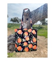 Portakal Desenli Çok Amaçlı Bez Tote/plaj/omuz Çantası