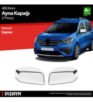 S-Dizayn Renault Express ABS Krom Ayna Kapağı 2 Prç 2021 Üzeri