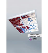 124cm X 124cm-dörtlü- Led-sıva Üstü-216w-işyeri Aydınlatma-led Dekorasyon-avize-hd-uv-