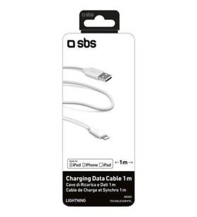 Lightning USB Şarj ve Data Kablosu 1m Beyaz SBS-654474