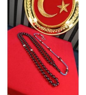 99'lu Sıkma Çubuk Kehribar Tesbih