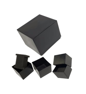 Siyah Plastik Geçmeli Kutu, 9,5x8,5x7,5mm, Dayanıklı ve Hafif