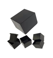 Siyah Plastik Geçmeli Kutu, 9,5x8,5x7,5mm, Dayanıklı ve Hafif