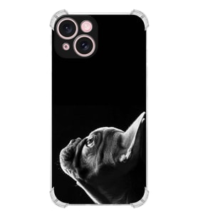 PrintiFy Apple iPhone 15 Köpek 1 Şeffaf Köşe ve Kamera Korumalı Korumalı Antişok Kılıf