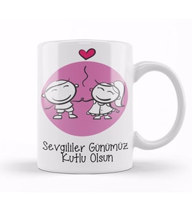Sevgililer Günü Sevgiliye Hediye 077 Kupa Bardak Porselen