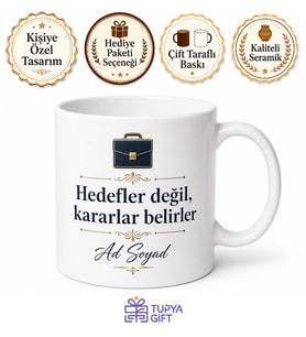 İşletme Öğrencisine Geleceğin CEO'su Patron Masası Kahve Kupası Hediye