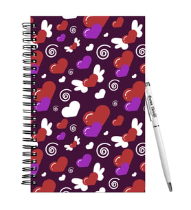Sevgililer Gününe Özel  Ahşap Defter Kalem Hediye Seti