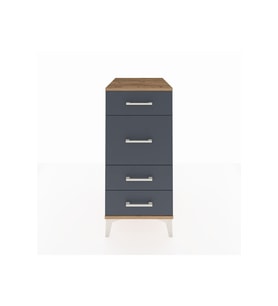 Kronos Komodin 4 Çekmeceli 44x59x96 Çam-Antrasit