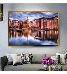 Altın Çerçeveli dekoratif tablo a79 (Gold)