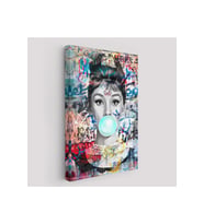 Audrey Hepburn Graffiti Pop Art Duvar Tablosu-6470