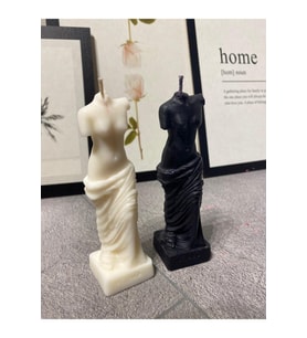 Aromatik Kokulu Venüs Kadın Roma Büst Takımı Dekoratif Mum El Yapımı