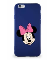 Apple iPhone 6S Soft Premier Kapak Minnie Mouse-C Tasarımlı Silikon Kılıf - Lacivert (Şeffaf)