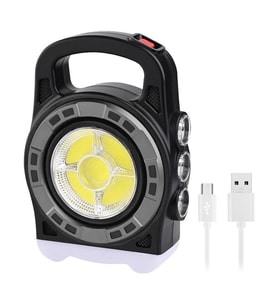 Ayt Powermaster HB-6678C Cob Ledli 20 Watt 3 Kademeli Şarjlı USB Çıkışlı Solar Lamba Kamp Lambası
