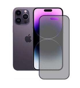 iPhone 14 Pro Max Uyumlu Privacy Ön Koruma Hayalet Seramik Nano Ekran Koruyucu (Siyah)