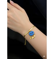 925 Ayar Papatya Silver Süryani Gözlü İtalyan Zincir Bileklik.rose.gold.rodaj