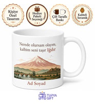 Iğdır Memleket Temalı Kişiye Özel Baskılı Kupa Bardak Hediye