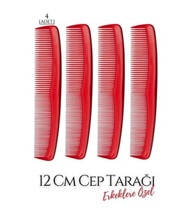 12 Cm Erkek Cep Tarağı 4 ADET