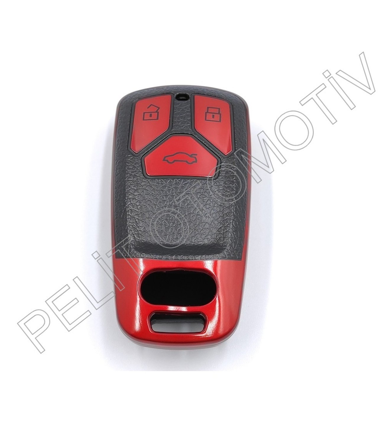 Audi A4 A5 A6 A7 Anahtar Kılıfı Süperlüx Keyless Kırmızı