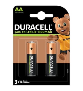 Duracell 1300 mA AA Şarjlı Kalem Pil 2'li Paket