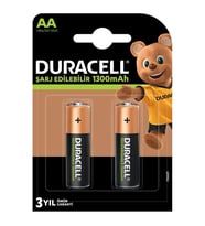 Duracell 1300 mA AA Şarjlı Kalem Pil 2'li Paket
