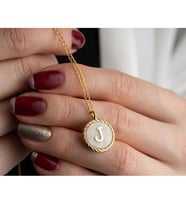 Saklı Takı 925 Ayar Gümüş Gold Harf Kolye