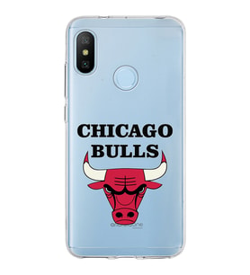 Xiaomi Mi A2 Lite Uyumlu Kapak Chicago Bulls Tasarımlı Şeffaf Silikon Kılıf
