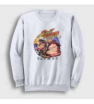 Presmono Unisex Beyaz Ryu Vs Ken V3 Street Fighter Sweatshirt 411458tt