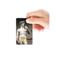 Davut (Michelangelo) Temalı Parlak Kredi/Banka Kart Kaplama Sticker