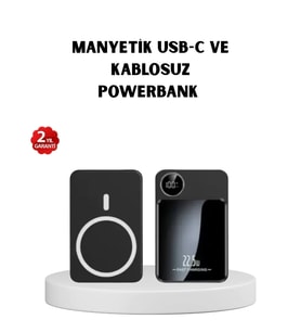 Magsafe Uyumlu Powerbank 20w Pd 15w