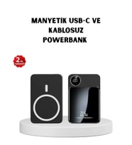 Magsafe Uyumlu Powerbank 20w Pd 15w