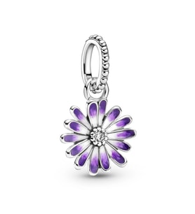 Nur Silver Mor Renkli Çiçek Gümüş Charm NUR-BL00055