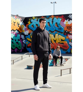 Erkek Kapüşonlu Standart Kol Regular Kalıp Sweatshirt Fonksiyonel Dayanıklı Kaliteli Rahat