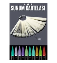 BEYAZ Protez Jel Tırnak Eğitim ve Sunum Kartelası