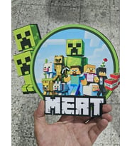 Minecraft Temalı Kapı ve Duvar Süsü