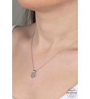 Union Swarovski Zirconia Kadın Kalp Montür Gümüş Kolye