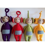 Teletubbies (Teletabiler) Takımı Amigurumi Organik Oyuncak