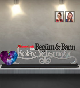 Kişiye Özel Uzay Arkadaş Karikatürlü Kolay Yetişmiyor Ahşap Biblo Model  -1
