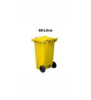 ELCY 60 LT Plastik Çöp Konteyneri Sarı -Isıya Karşı Dayanıklı