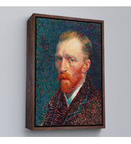 Çerçeveli Vincent van Gogh - Otoportre Tablo (Altın)