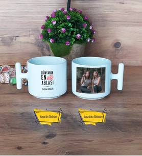Ablaya Hediye Kupa Bardak T Fotoğraflı Ablaya Doğum Günü Hediyesi