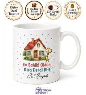 Ev Alan Arkadaşa Ev Sahibi Oldum Kira Derdi Bitti Kutlaması Kupa Hediye Bardak