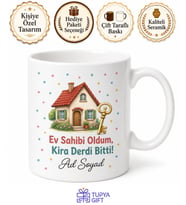 Ev Alan Arkadaşa Ev Sahibi Oldum Kira Derdi Bitti Kutlaması Kupa Hediye Bardak