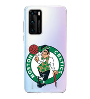 Huawei P40 Uyumlu Kapak Boston Celtics Tasarımlı Şeffaf Silikon Kılıf