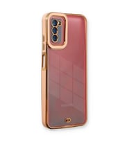 Samsung Galaxy A03s Kılıf Liva Lens Silikon - Rose