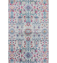 Eliana Home Baskılı, Yıkanabilir Kaymaz Taban Salon Halısı LNA1558-HT755 100x150 cm (Mavi)