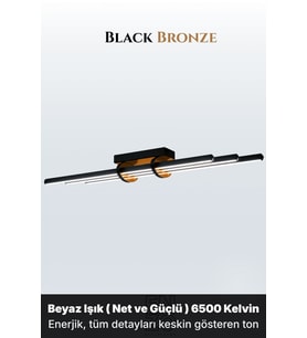 Cosmo Bronz LED Tavan Avize – Kumandal Dim Edilebilir – Aşağı Işık