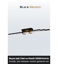 Cosmo Bronz LED Tavan Avize – Kumandal Dim Edilebilir – Aşağı Işık
