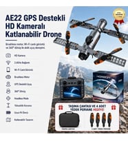 Drone HD Kameralı Katlanabilir Brushless Motor, Wi-Fi Canlı Görüntü, 360 Dönüşlü Drone